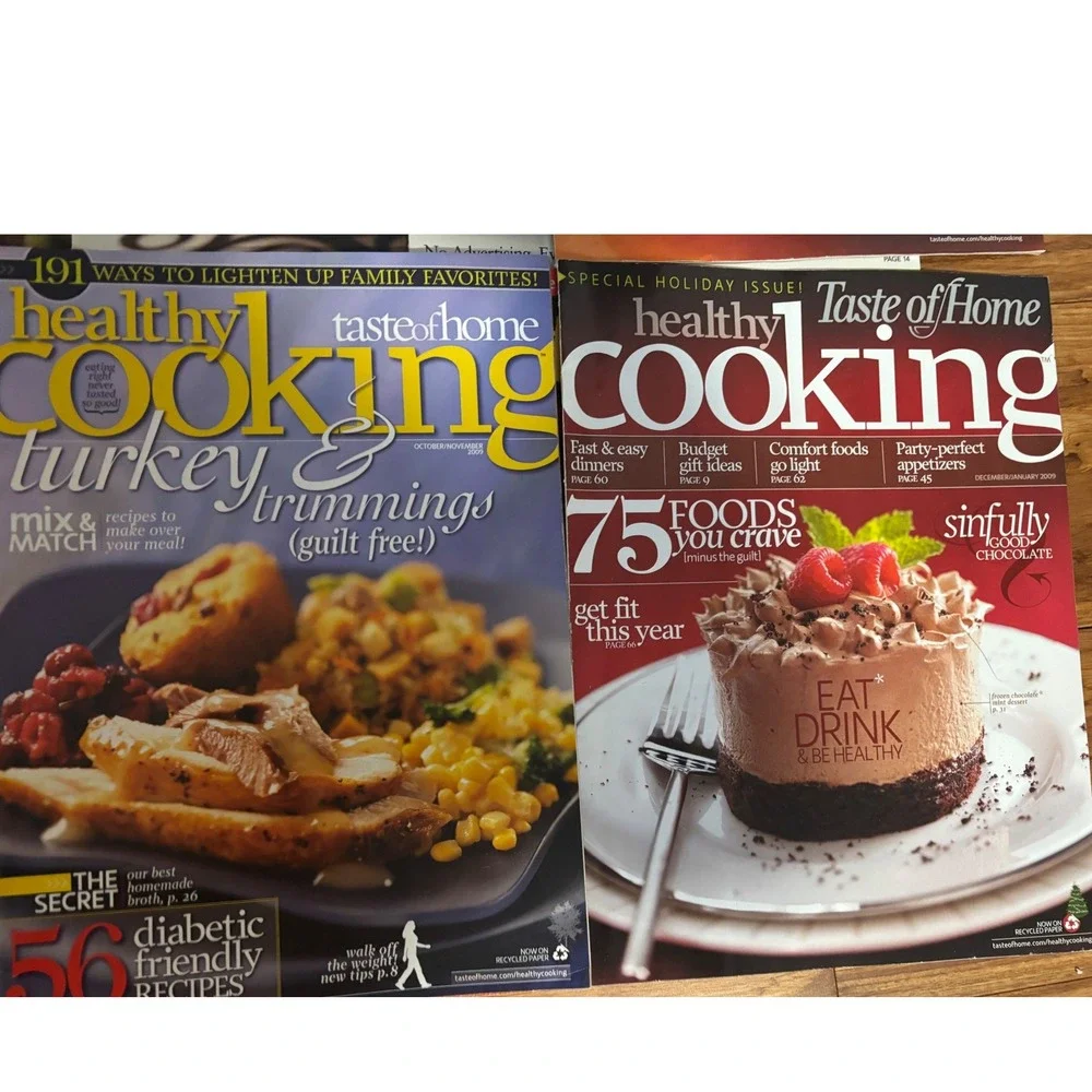 Taste of Home Healthy Cooking Light‎ & Tasty Magazine Lot 18 Issues 2004-2009